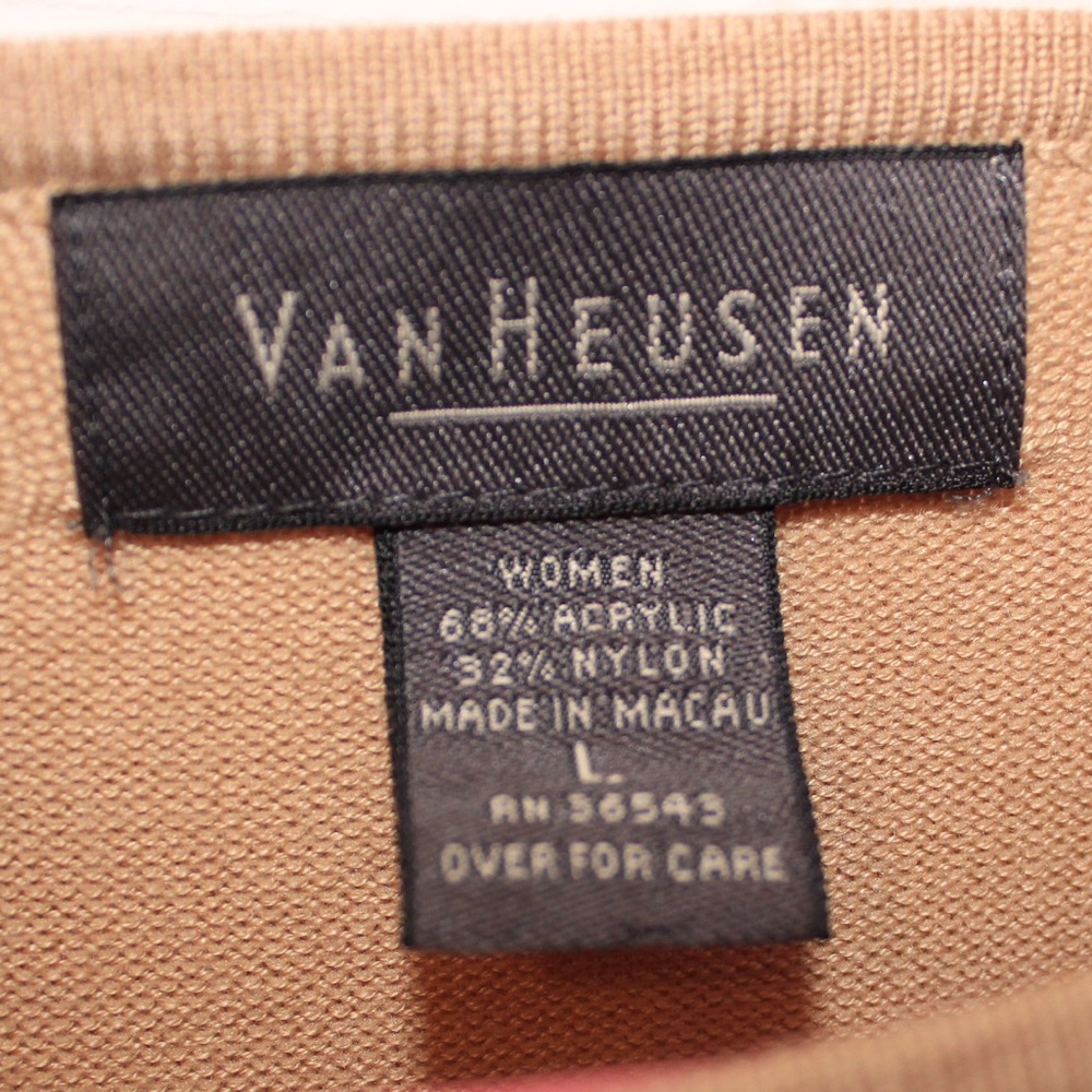 (NEW/NO TAGS) Van Heusen Tan & White Sweater - Picture 4 of 5